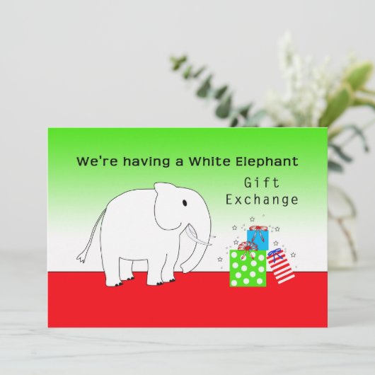 Einladung zur Feier und zum Austausch von Geschenk (Stehend Vorderseite)