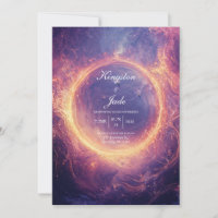 Einladung zur feierlichen Feuerring-Hochzeit