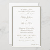 Einladung zur feierlichen Hochzeit (Vorne/Hinten)