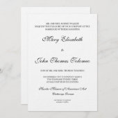 Einladung zur feierlichen Hochzeit (Vorne/Hinten)