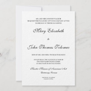 Einladung zur feierlichen Hochzeit