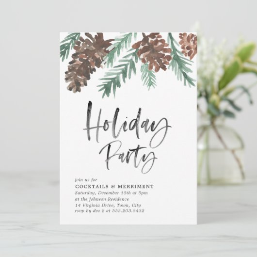 Einladung zur Feiertagsfeier (Stehend Vorderseite)