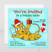 Einladung zur Feiertagsfeier Rollkatze (Vorne/Hinten)