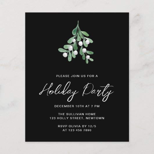 Einladung zur Feiertagspartei (Vorderseite)