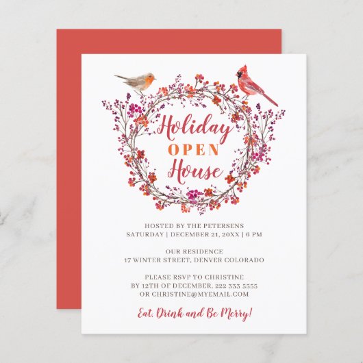 Einladung zur Feiertagsparty (Vorne/Hinten)