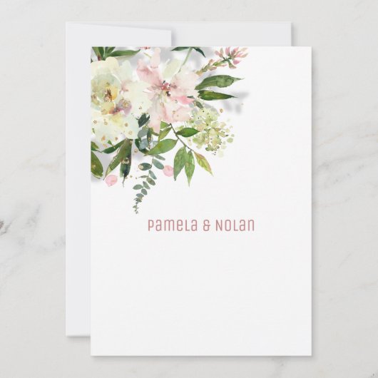 Einladung zur fesselnden Blüte & Weiße Hochzeit (Rückseite)