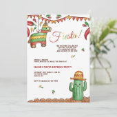 Einladung zur Fiesta mit Piñata (Stehend Vorderseite)