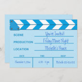 Einladung zur Filmnacht (blau) (Vorne/Hinten)