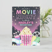 Einladung zur Filmnacht | Film Birthday Einladung (Stehend Vorderseite)