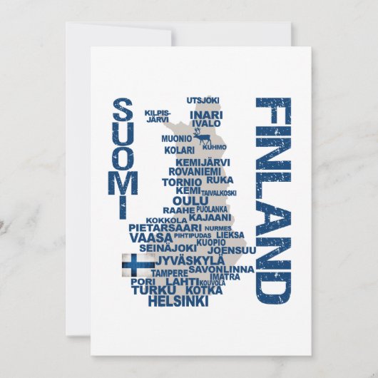 Einladung zur FINNLAND-MAP individuell anpassbar (Vorderseite)