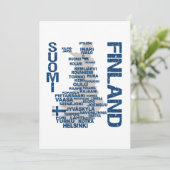 Einladung zur FINNLAND-MAP individuell anpassbar (Stehend Vorderseite)
