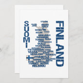 Einladung zur FINNLAND-MAP individuell anpassbar (Vorne/Hinten)