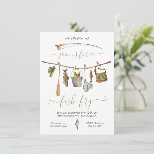 Einladung zur Fischerei auf Angelfisch (Stehend Vorderseite)