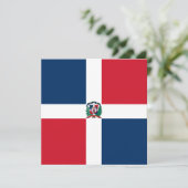 Einladung zur Flagge der Dominikanischen Republik (Stehend Vorderseite)