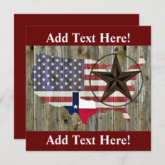 Einladung zur Flaggenstaatenkonferenz von Texas Lo (Vorne/Hinten)