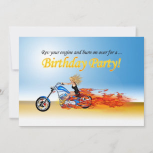 Einladung zur Flaming-Motorradparty