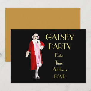 Einladung zur Flapper-Party in den roten Zwanziger