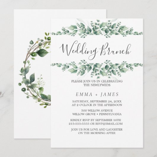 Einladung zur Foliage Wedding (Vorne/Hinten)