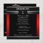 Einladung zur formalen Schwarzen Krawatte (Vorne/Hinten)