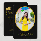 Einladung zur formellen Graduiertenpartei | Fett u (Vorne/Hinten)