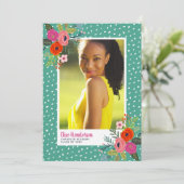 Einladung zur Foto-Abschlussfeier (Stehend Vorderseite)