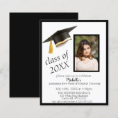 Einladung zur Foto Grad Cap Graduation Party (Vorne/Hinten)