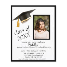 Einladung zur Foto Grad Cap Graduation Party