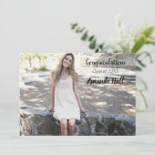 Einladung zur Foto Graduation Party (Stehend Vorderseite)