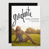 Einladung zur Foto Graduation Party (Vorne/Hinten)
