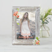 Einladung zur Foto Graduation Party (Stehend Vorderseite)