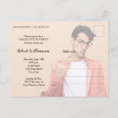 Einladung zur Foto Graduation Party Postkarte (Rückseite)
