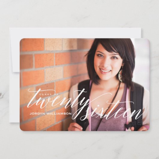 Einladung zur Foto-Graduationspartei 2016 (Vorderseite)