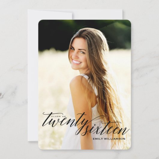 Einladung zur Foto-Graduationspartei 2016 (Vorderseite)