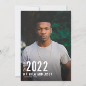 Einladung zur Foto-Graduationspartei für Minimalis (Vorderseite)