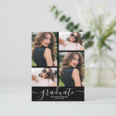 Einladung zur Foto-Graduiertengruppe Postkarte (Stehend Vorderseite)