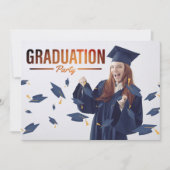 Einladung zur Foto-Graduiertenparty (Vorderseite)