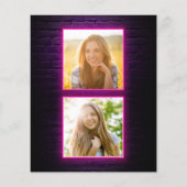 Einladung zur Foto-Graduierungspartei "Budget Pink (Rückseite)