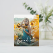 Einladung zur Foto-Graduierungspartei "Budget Scri (Stehend Vorderseite)