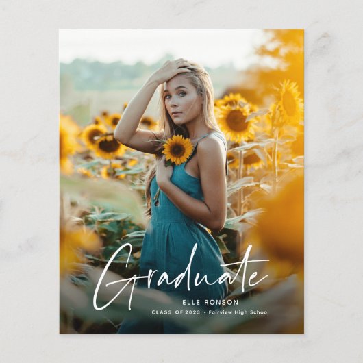 Einladung zur Foto-Graduierungspartei "Budget Scri (Vorderseite)