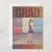 Einladung zur Foto-Graduierungspartei für Metall (Vorderseite)