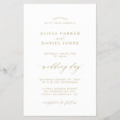 Einladung zur Foto-Hochzeit in Goldgold Flyer (Vorne)