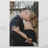 Einladung zur Foto-Hochzeit in Goldgold Flyer (Hinten)