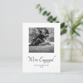 Einladung zur Foto-Hochzeitspartei Monogram (Stehend Vorderseite)