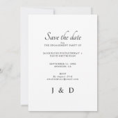 Einladung zur Foto-Hochzeitspartei Monogram (Rückseite)