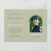 Einladung zur Foto Sage Graduation Party Postkarte (Vorderseite)