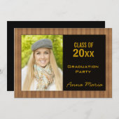 Einladung zur Foto-Schwerkraft-Party für Holz (Vorne/Hinten)