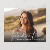 Einladung zur Foto-Script-Graduierungspartei (Vorderseite)