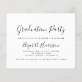 Einladung zur Foto-Script-Graduierungspartei (Rückseite)
