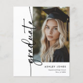 Einladung zur Foto-Script-Graduierungspartei Flyer (Vorne)