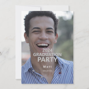 Einladung zur Foto Simple Graduation Party 2024